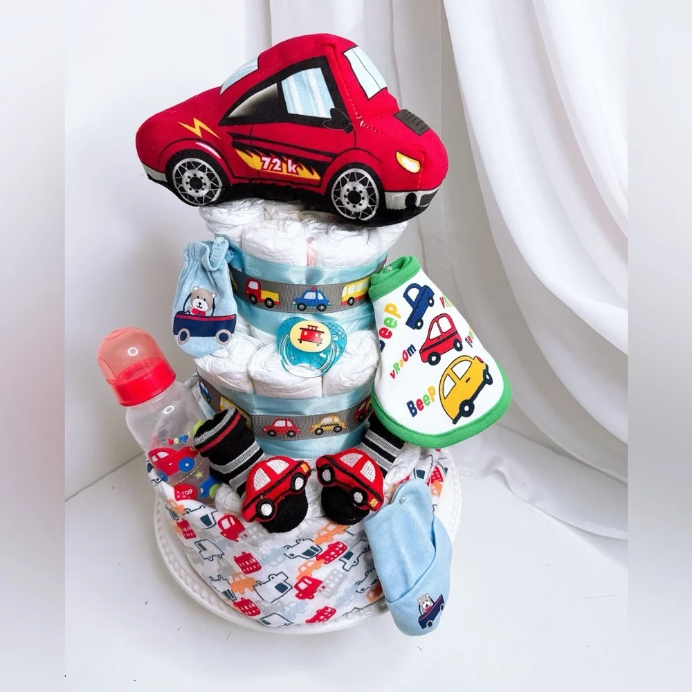 Car Diaper Cake, Baby Shower Gift